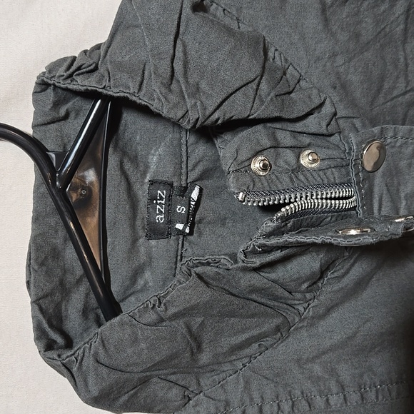 Aziz light weight jacket, in small,  charcoal gray NWOT - Picture 2 of 6